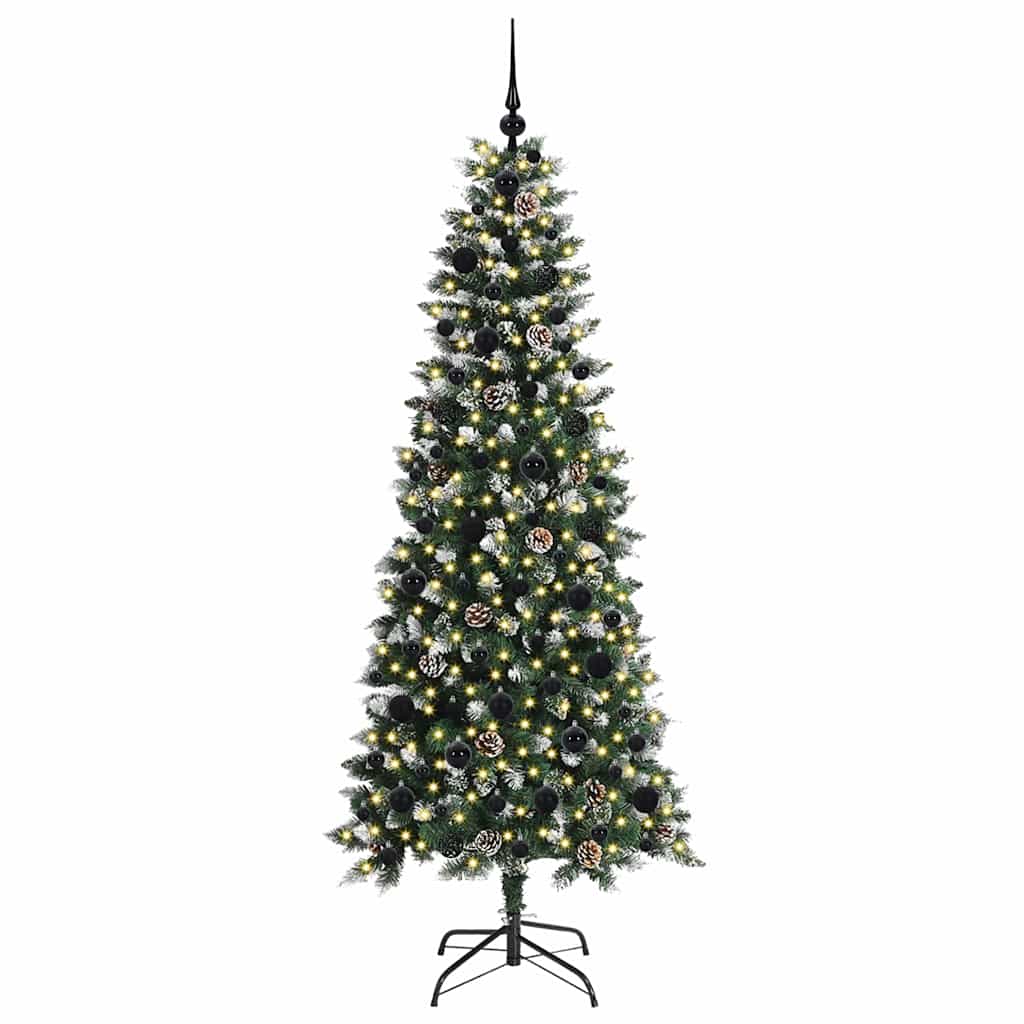 Künstlicher Weihnachtsbaum mit 300 LEDs mit Ständer Grün 180 cm