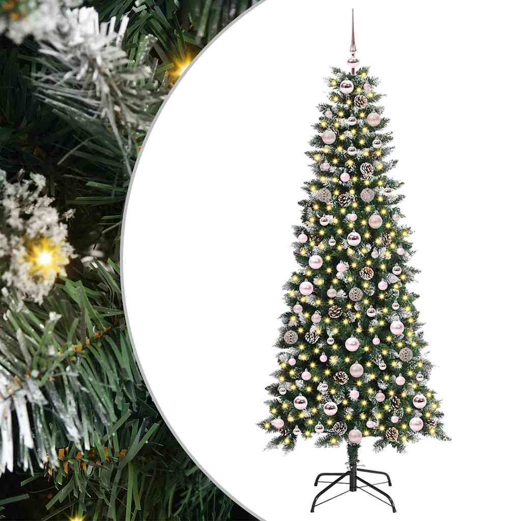 Künstlicher Weihnachtsbaum mit 300 LEDs mit Ständer Grün 180 cm