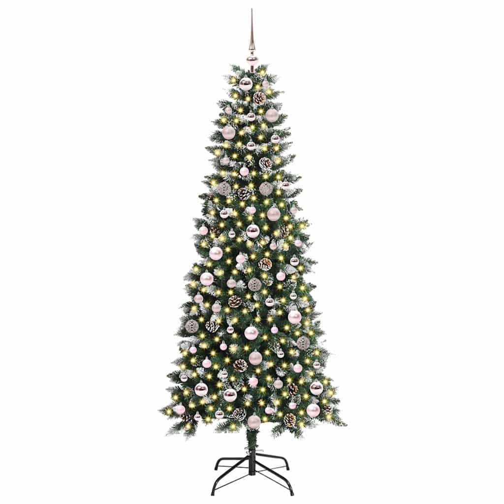 Künstlicher Weihnachtsbaum mit 300 LEDs mit Ständer Grün 180 cm