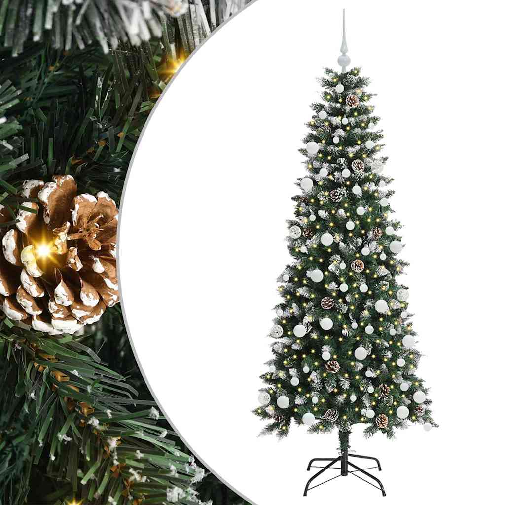 Künstlicher Weihnachtsbaum mit 300 LEDs mit Ständer Grün 180 cm