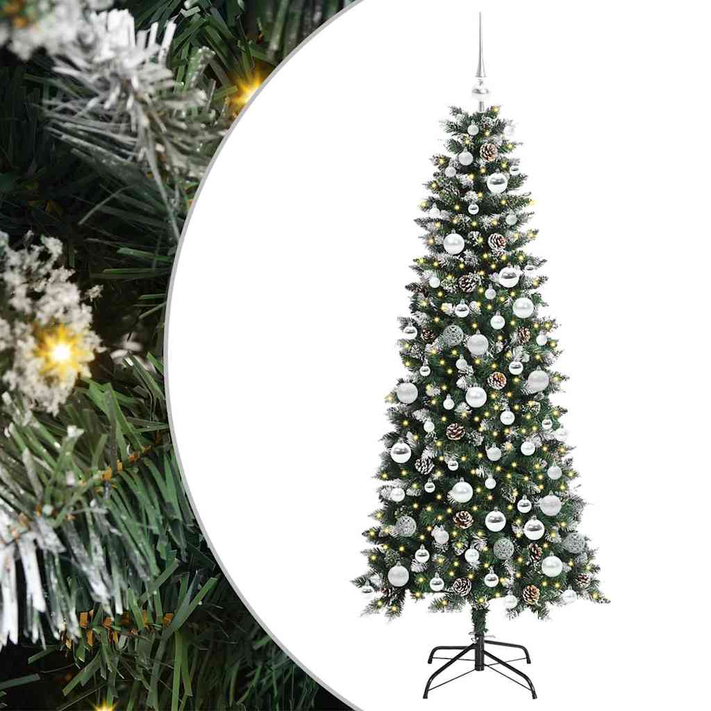 Künstlicher Weihnachtsbaum mit 300 LEDs mit Ständer Grün 180 cm