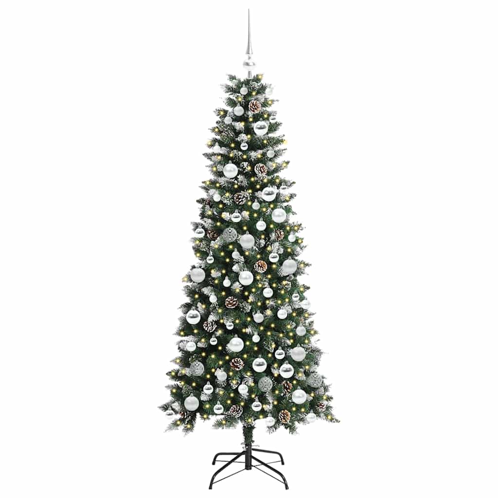 Künstlicher Weihnachtsbaum mit 300 LEDs mit Ständer Grün 180 cm