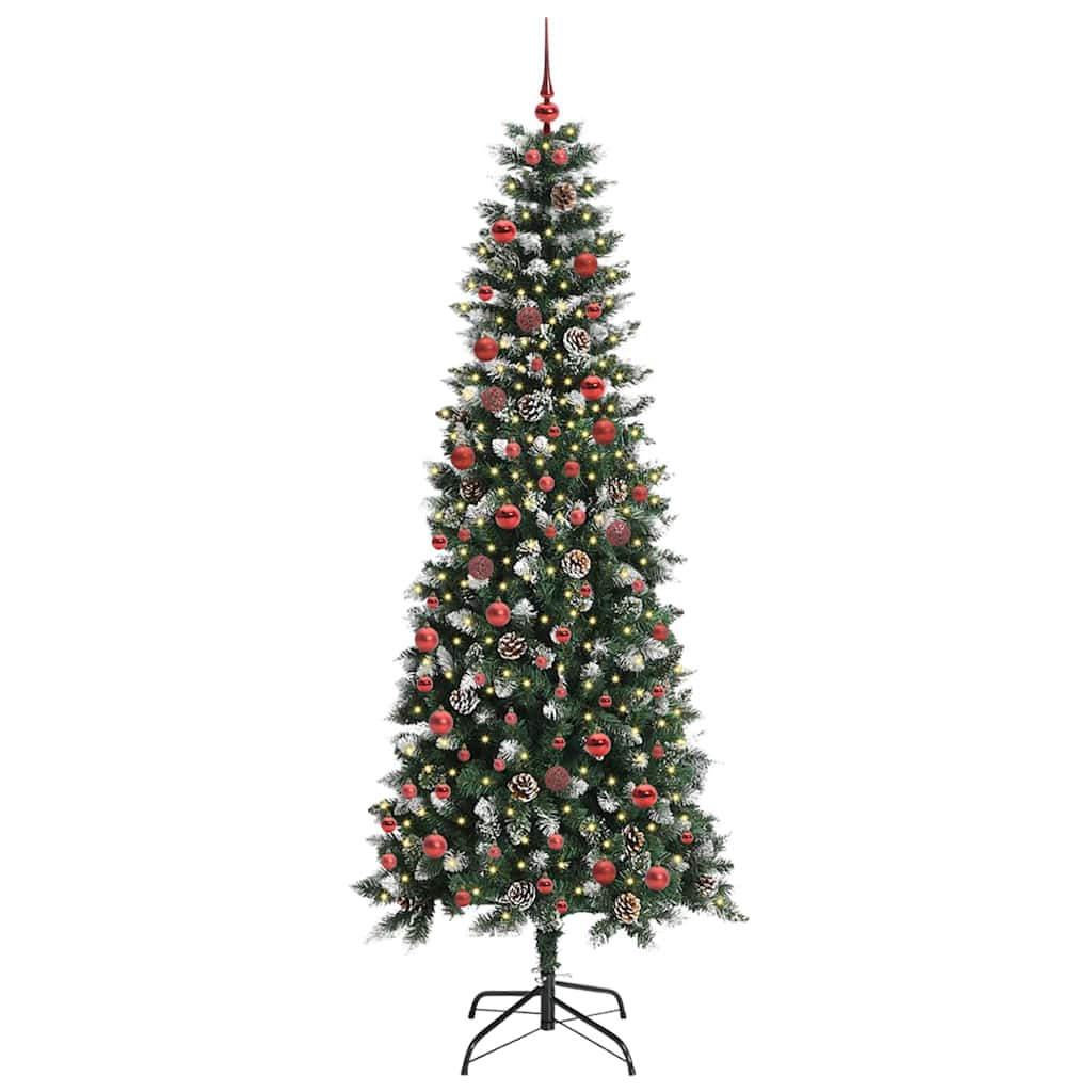 Künstlicher Weihnachtsbaum mit 300 LEDs mit Ständer Grün 210 cm