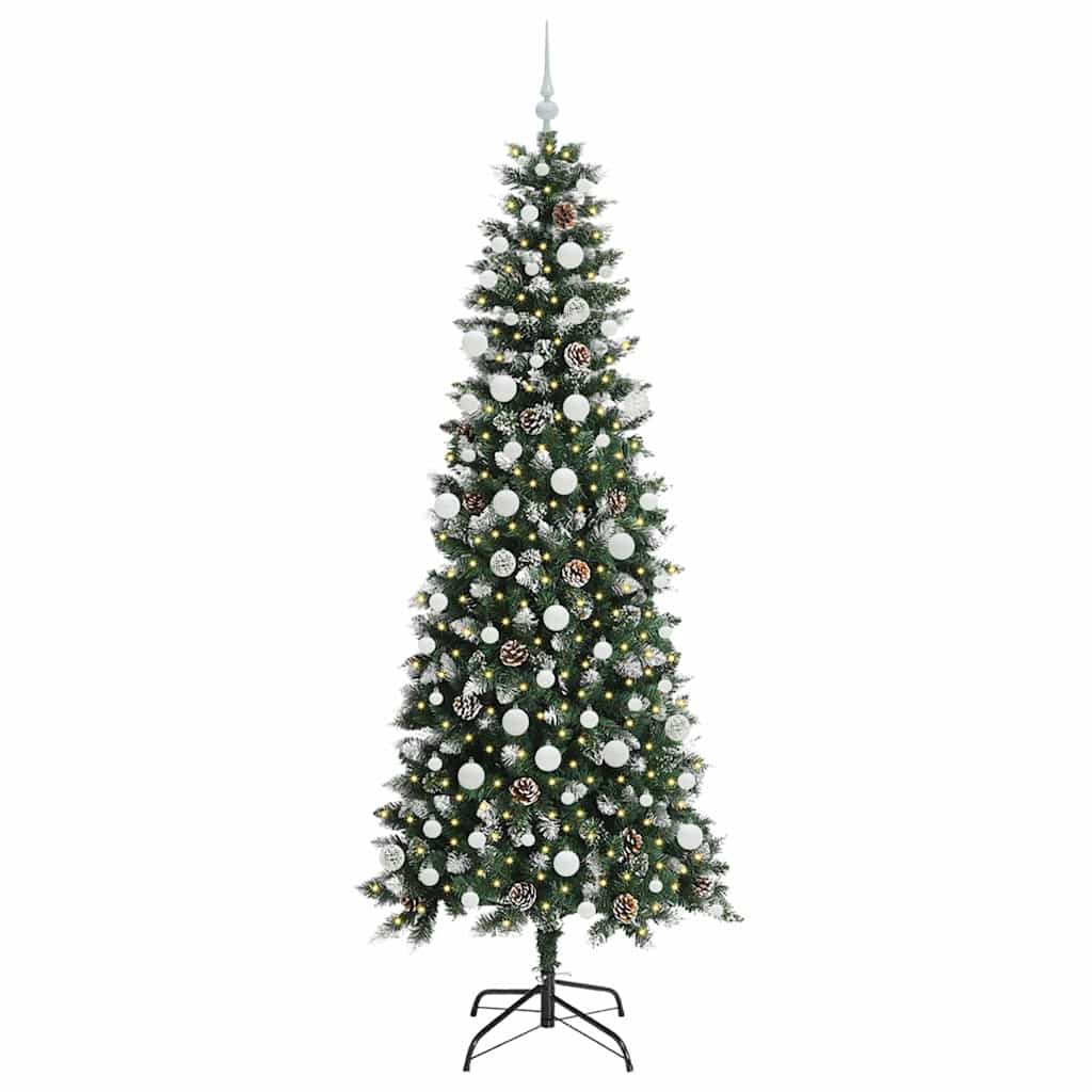 Künstlicher Weihnachtsbaum mit 300 LEDs mit Ständer Grün 210 cm