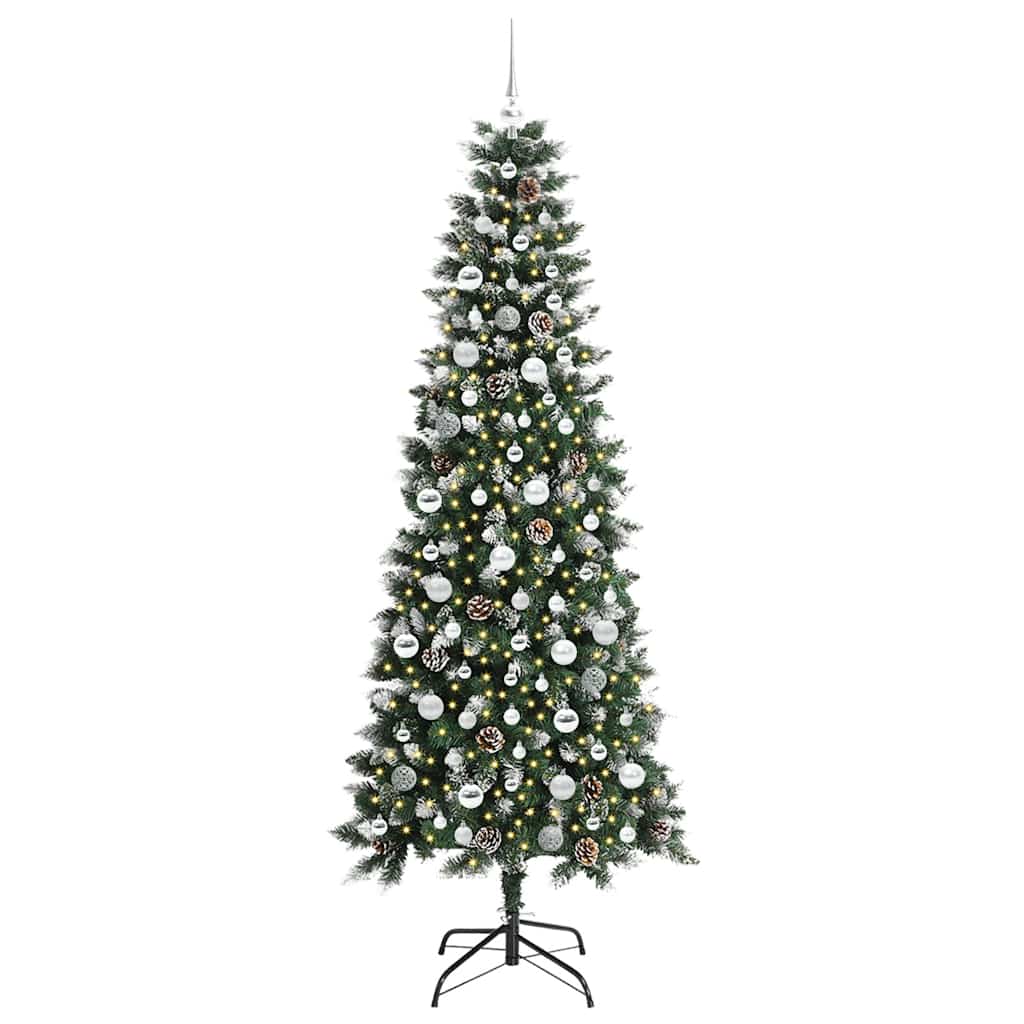 Künstlicher Weihnachtsbaum mit 300 LEDs mit Ständer Grün 210 cm