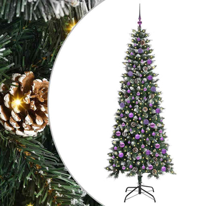 Albero di Natale artificiale con 300 LED, verde, 86 x 86 x 210 cm