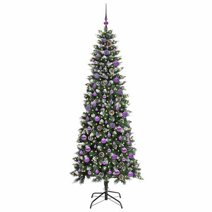 Albero di Natale artificiale con 300 LED, verde, 86 x 86 x 210 cm