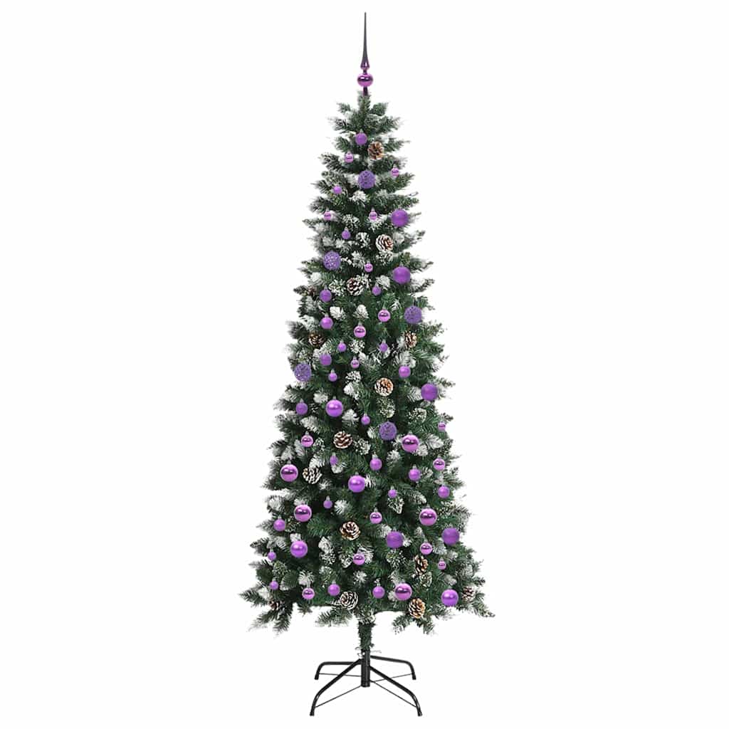 Albero di Natale artificiale con 300 LED, verde, 86 x 86 x 210 cm