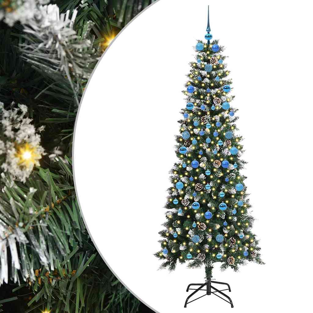 Künstlicher Weihnachtsbaum mit 300 LEDs mit Ständer Grün 210 cm