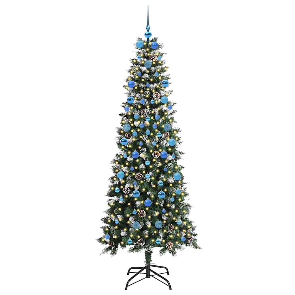 Künstlicher Weihnachtsbaum mit 300 LEDs mit Ständer Grün 210 cm