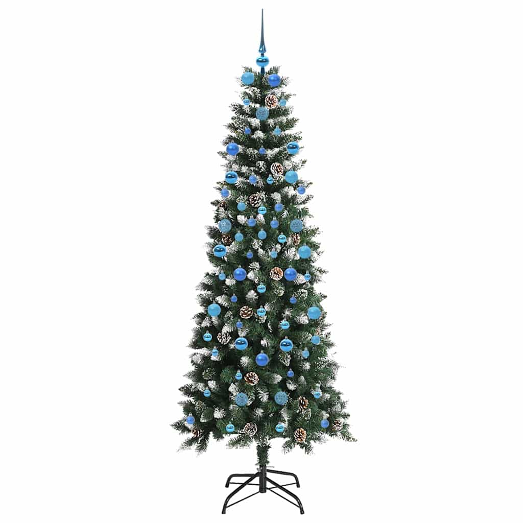 Künstlicher Weihnachtsbaum mit 300 LEDs mit Ständer Grün 210 cm