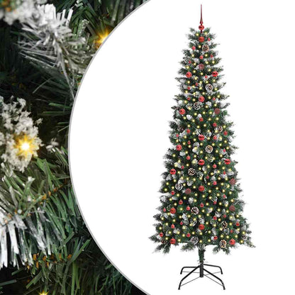 Künstlicher Weihnachtsbaum mit 300 LEDs mit Ständer Grün 240 cm