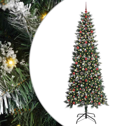 Künstlicher Weihnachtsbaum mit 300 LEDs mit Ständer Grün 240 cm