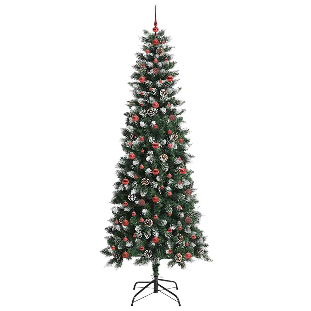 Künstlicher Weihnachtsbaum mit 300 LEDs mit Ständer Grün 240 cm