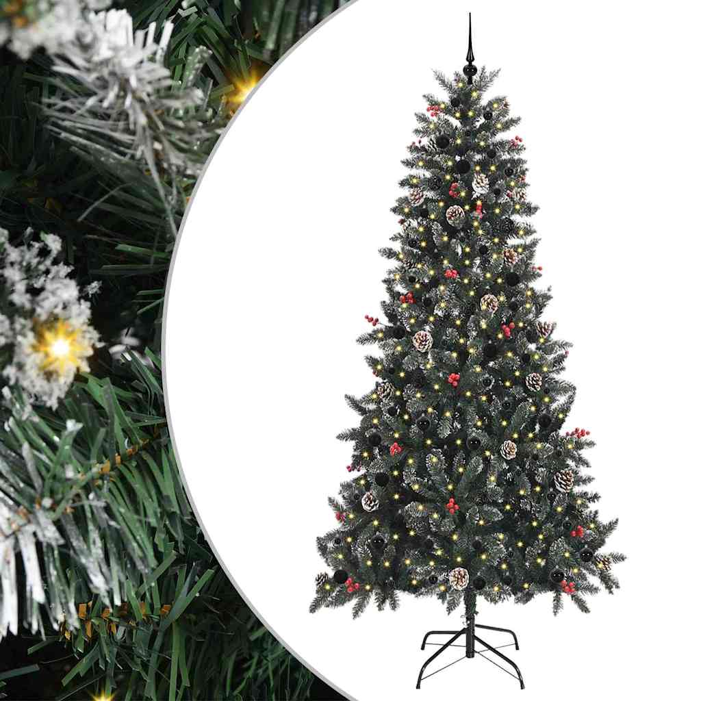 Künstlicher Weihnachtsbaum mit 300 LEDs mit Ständer Grün 240 cm