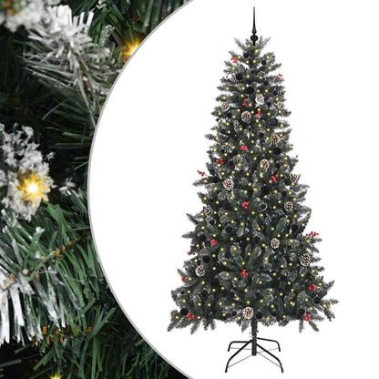 Künstlicher Weihnachtsbaum mit 300 LEDs mit Ständer Grün 240 cm