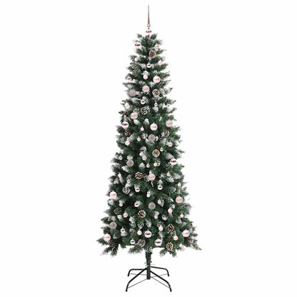 Künstlicher Weihnachtsbaum mit 300 LEDs mit Ständer Grün 240 cm