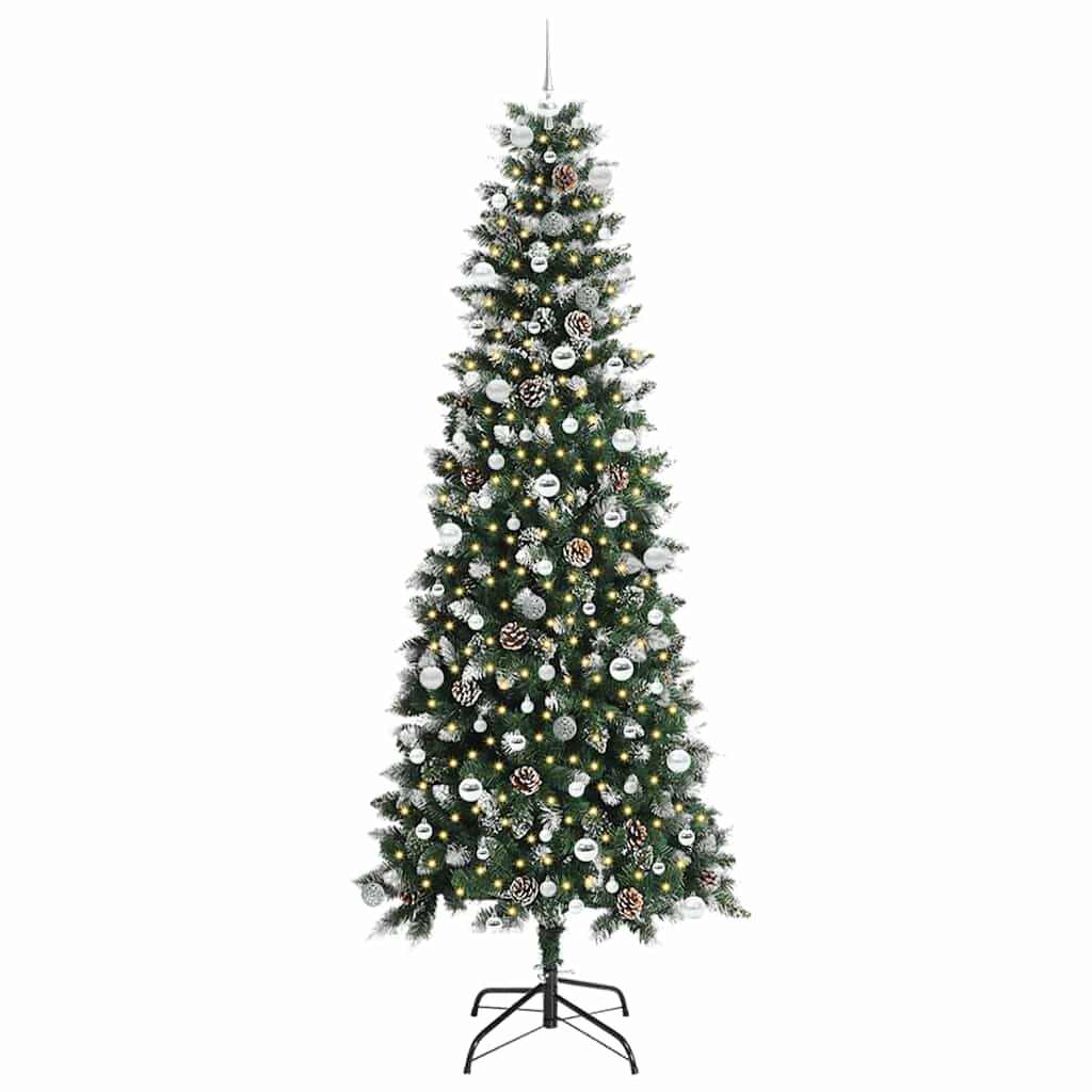 Künstlicher Weihnachtsbaum mit 300 LEDs mit Ständer Grün 240 cm