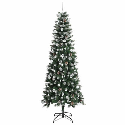 Künstlicher Weihnachtsbaum mit 300 LEDs mit Ständer Grün 240 cm