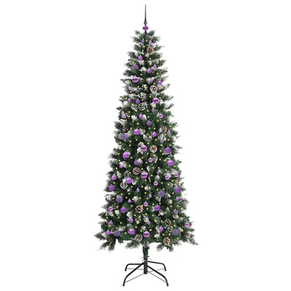 Künstlicher Weihnachtsbaum mit 300 LEDs mit Ständer Grün 240 cm