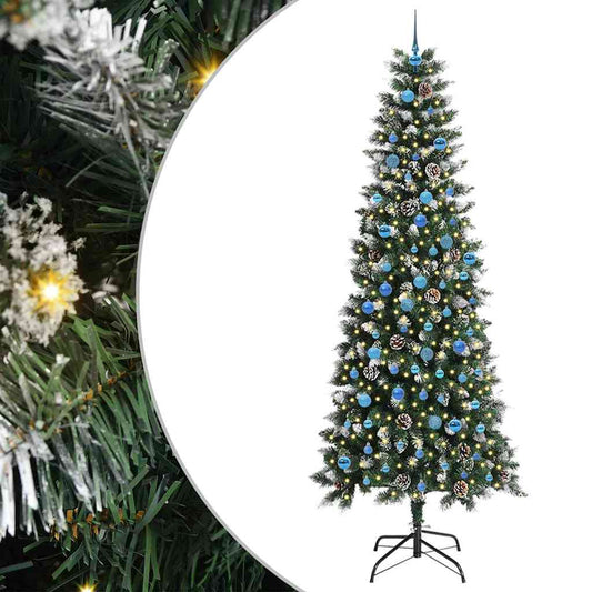 Künstlicher Weihnachtsbaum mit 300 LEDs mit Ständer Grün 240 cm