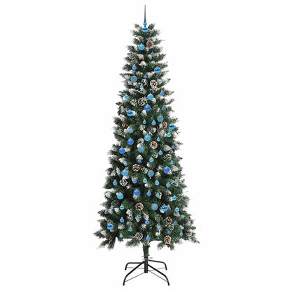 Künstlicher Weihnachtsbaum mit 300 LEDs mit Ständer Grün 240 cm