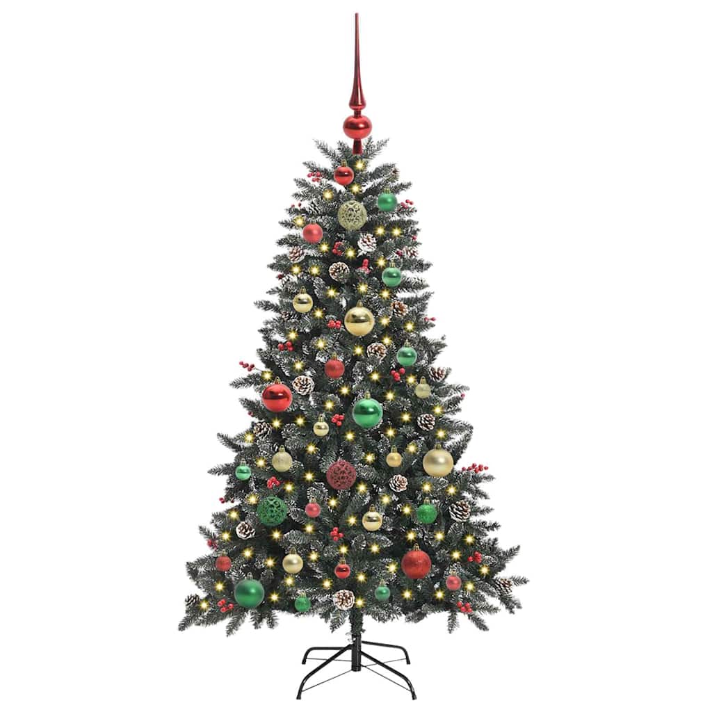 Künstlicher Weihnachtsbaum Grün 120 cm PVC, Plastik und Stahl