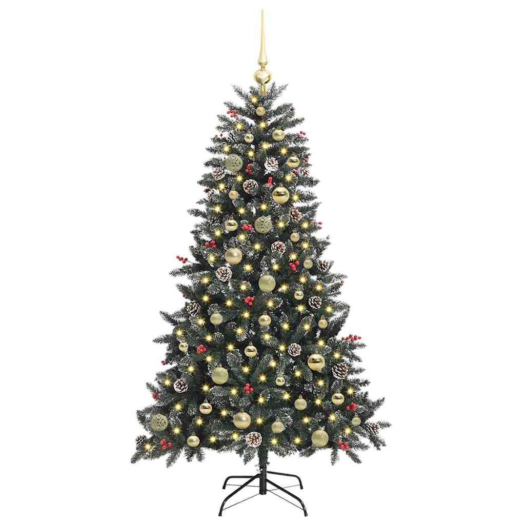 Künstlicher Weihnachtsbaum Grün 150 cm PVC, Plastik und Stahl
