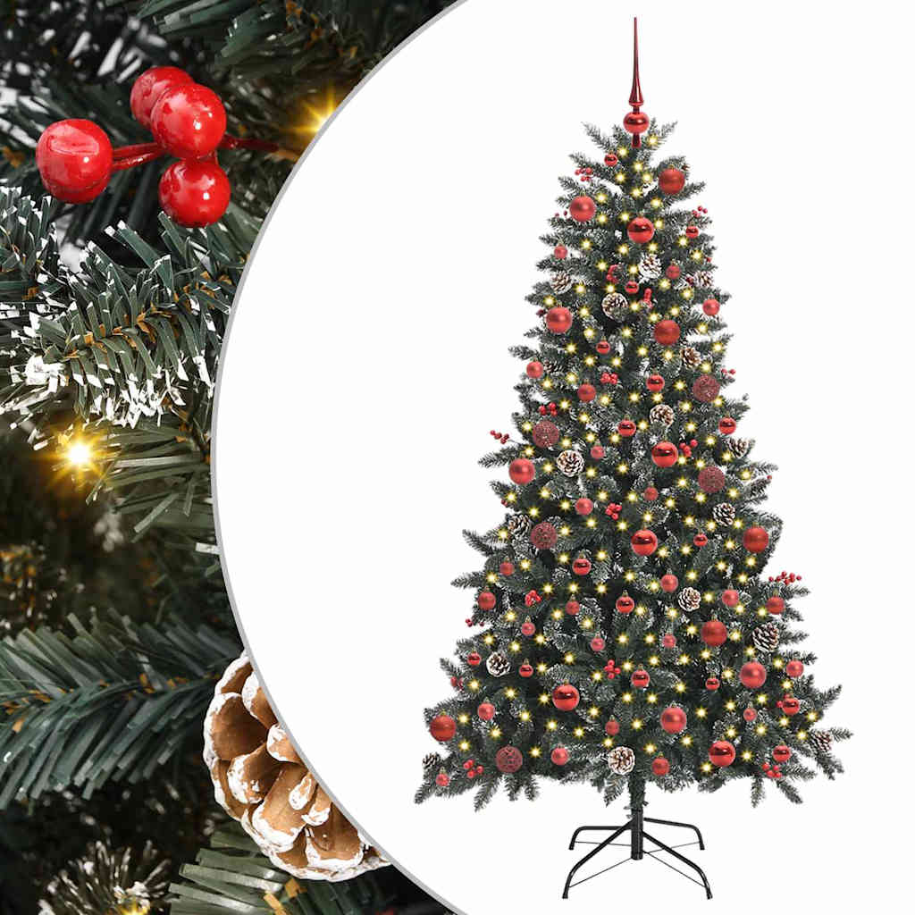 Künstlicher Weihnachtsbaum Grün 180 cm PVC, Plastik und Stahl