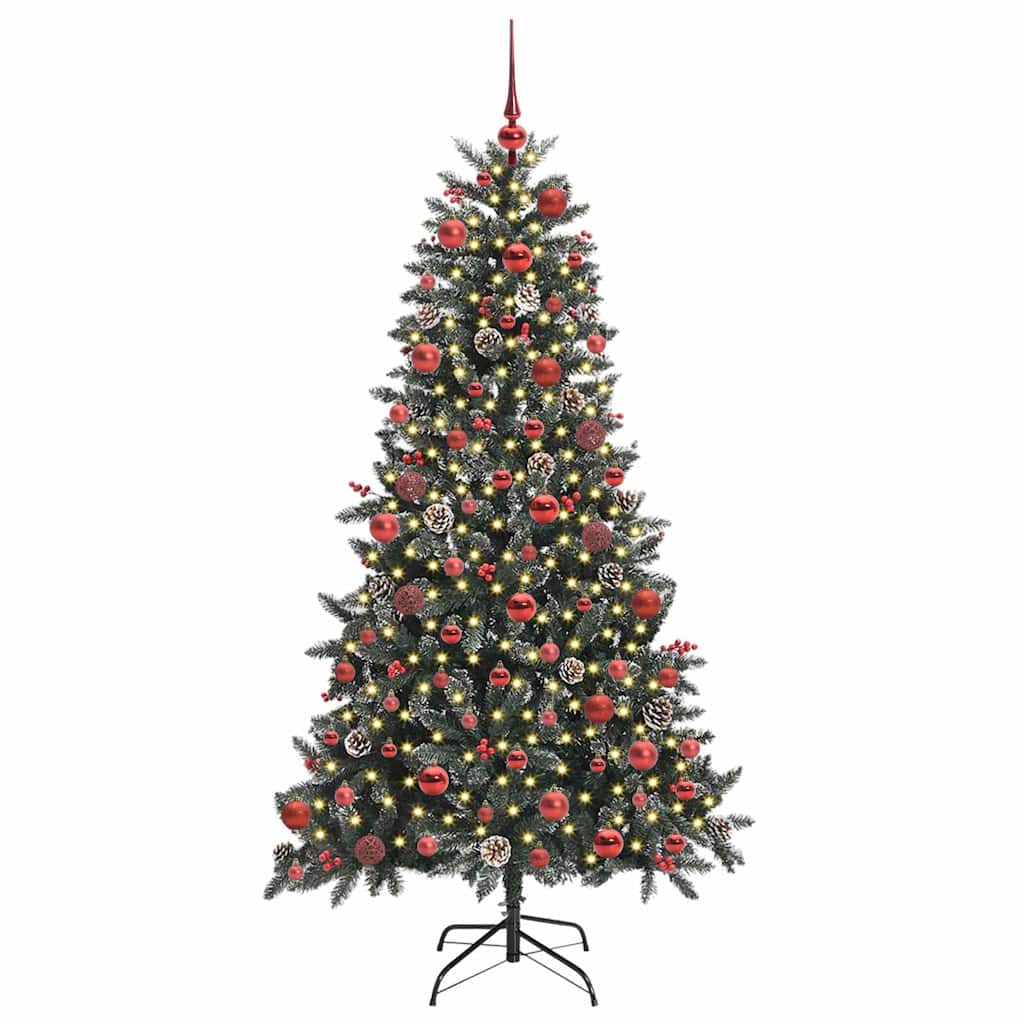 Künstlicher Weihnachtsbaum Grün 180 cm PVC, Plastik und Stahl