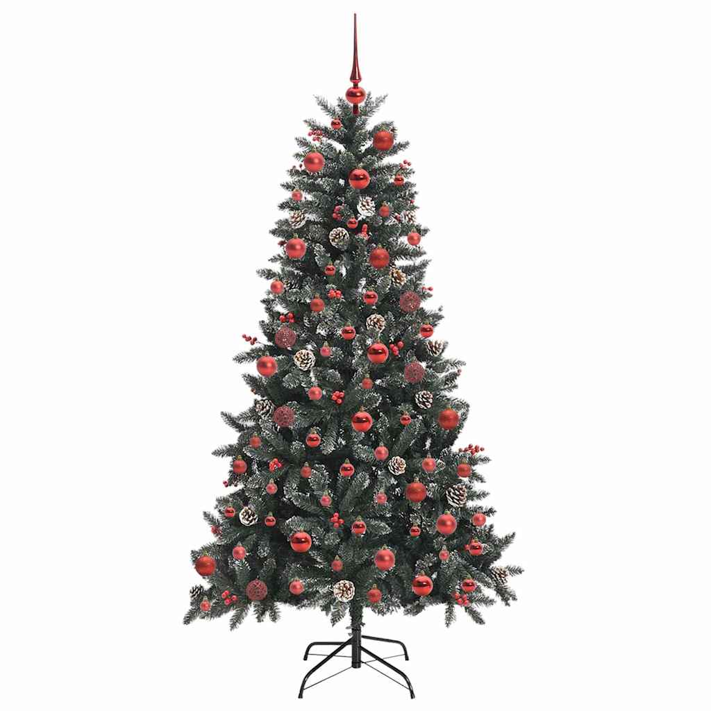 Künstlicher Weihnachtsbaum Grün 180 cm PVC, Plastik und Stahl