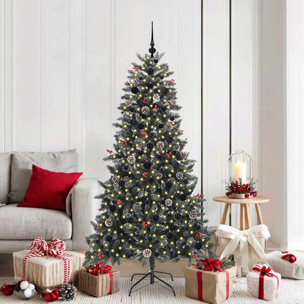 Künstlicher Weihnachtsbaum Grün 180 cm PVC, Plastik und Stahl
