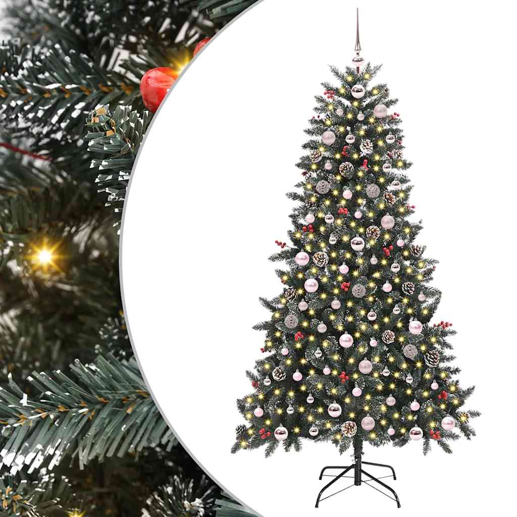Künstlicher Weihnachtsbaum Grün 180 cm PVC, Plastik und Stahl