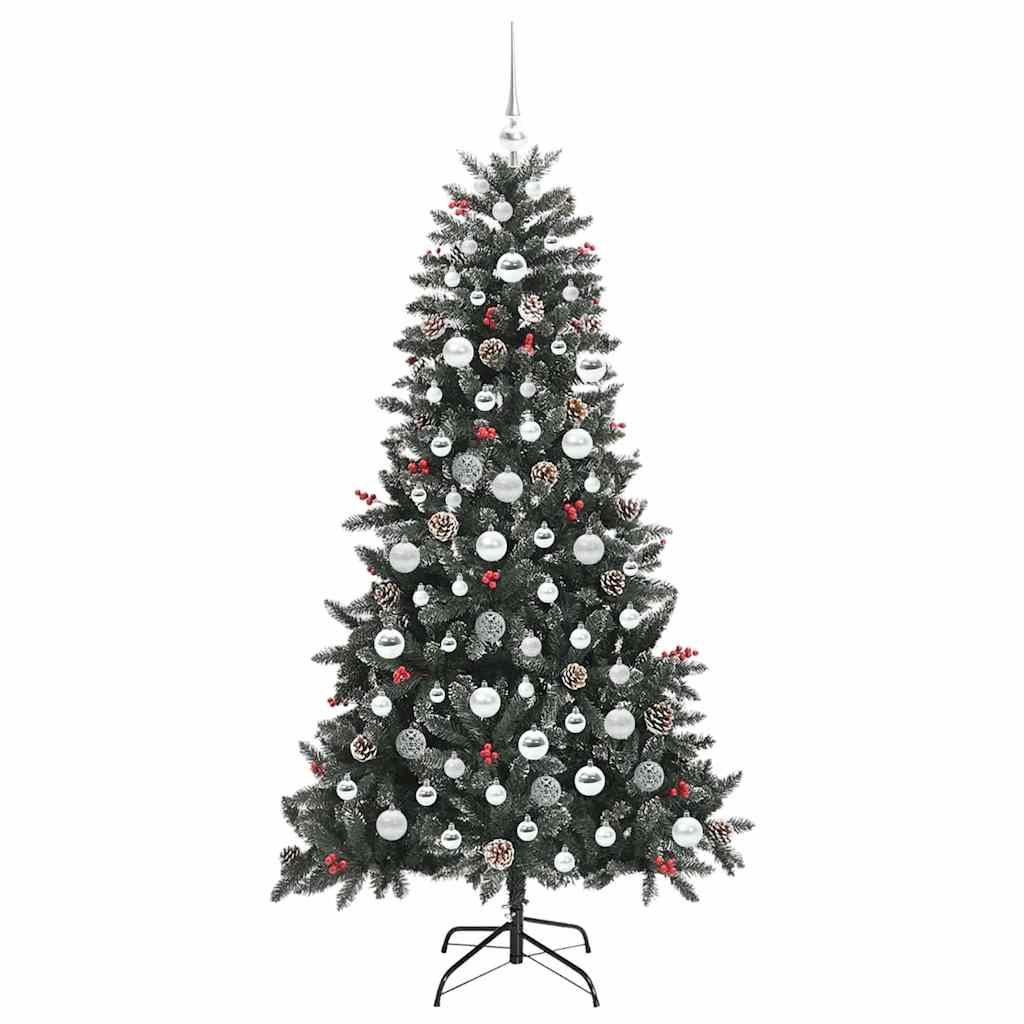Künstlicher Weihnachtsbaum Grün 180 cm PVC, Plastik und Stahl