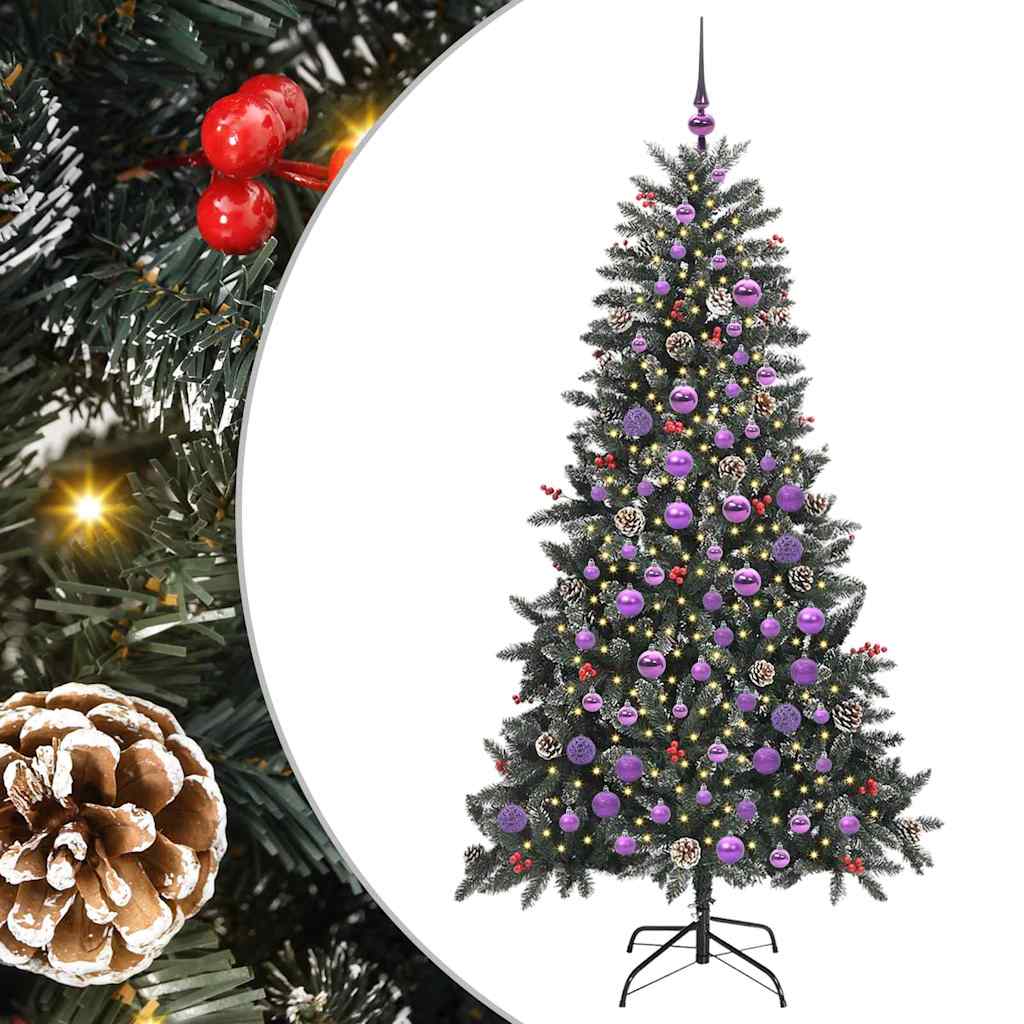 Künstlicher Weihnachtsbaum Grün 180 cm PVC, Plastik und Stahl