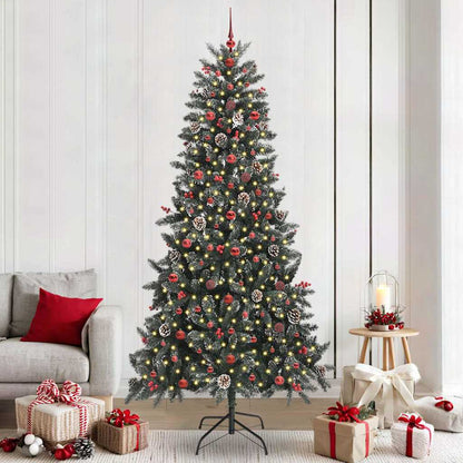Künstlicher Weihnachtsbaum Grün 240 cm PVC, Plastik und Stahl