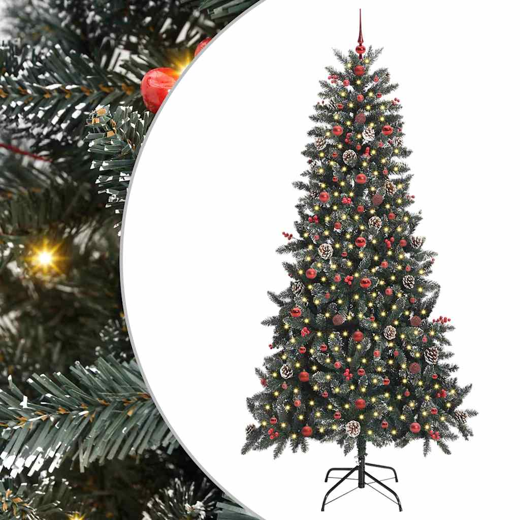 Künstlicher Weihnachtsbaum Grün 240 cm PVC, Plastik und Stahl