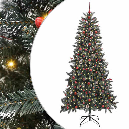 Künstlicher Weihnachtsbaum Grün 240 cm PVC, Plastik und Stahl