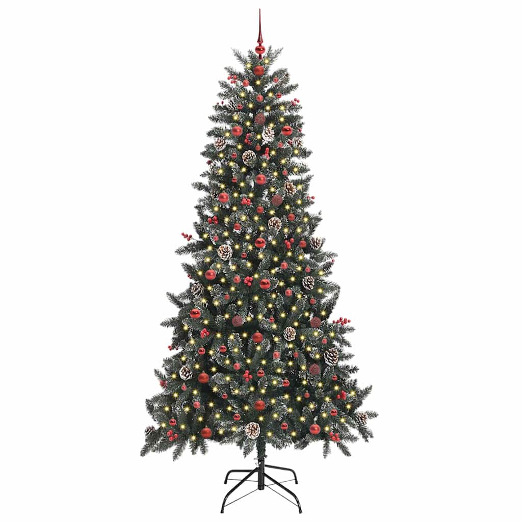 Künstlicher Weihnachtsbaum Grün 240 cm PVC, Plastik und Stahl