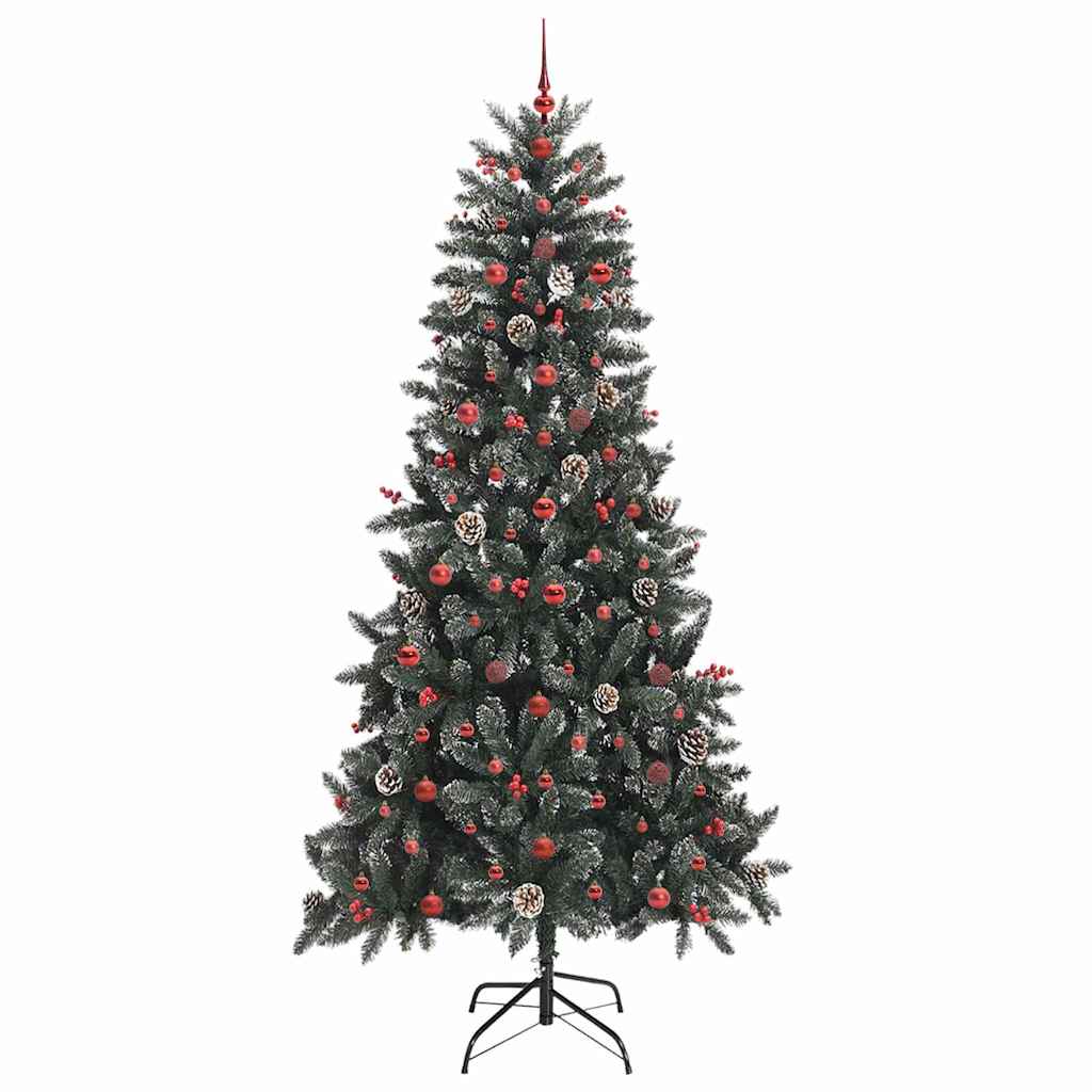 Künstlicher Weihnachtsbaum Grün 240 cm PVC, Plastik und Stahl
