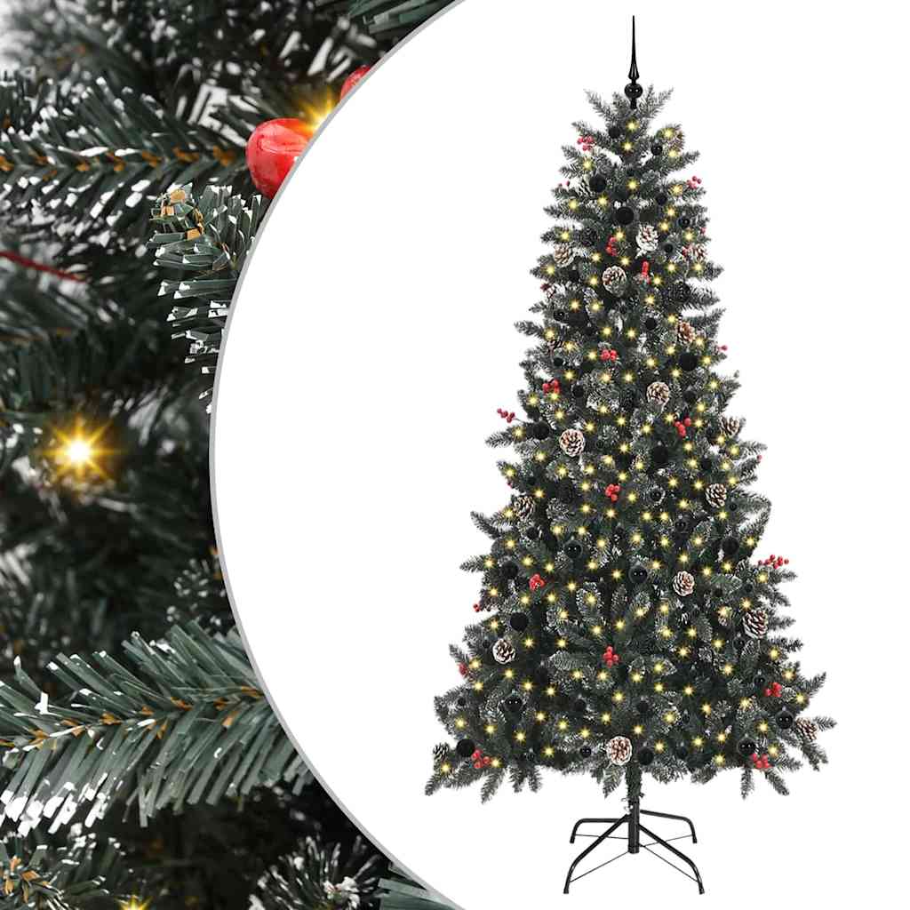 Künstlicher Weihnachtsbaum Grün 240 cm PVC, Plastik und Stahl