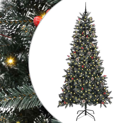 Künstlicher Weihnachtsbaum Grün 240 cm PVC, Plastik und Stahl
