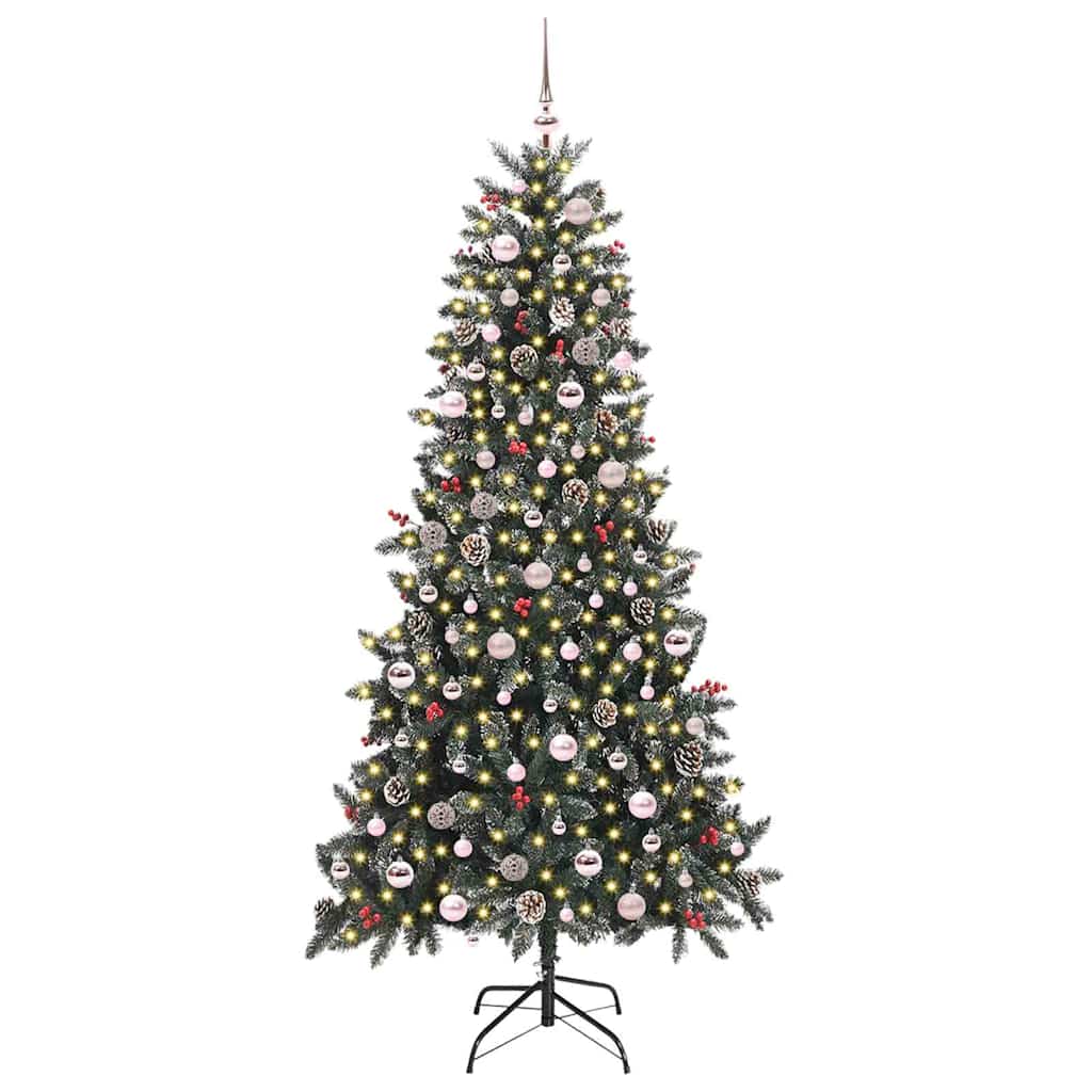 Künstlicher Weihnachtsbaum Grün 240 cm PVC, Plastik und Stahl