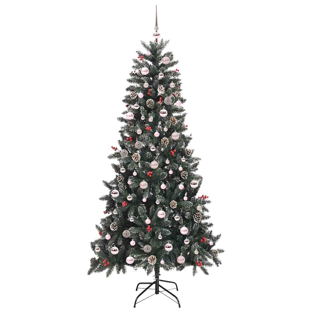 Künstlicher Weihnachtsbaum Grün 240 cm PVC, Plastik und Stahl