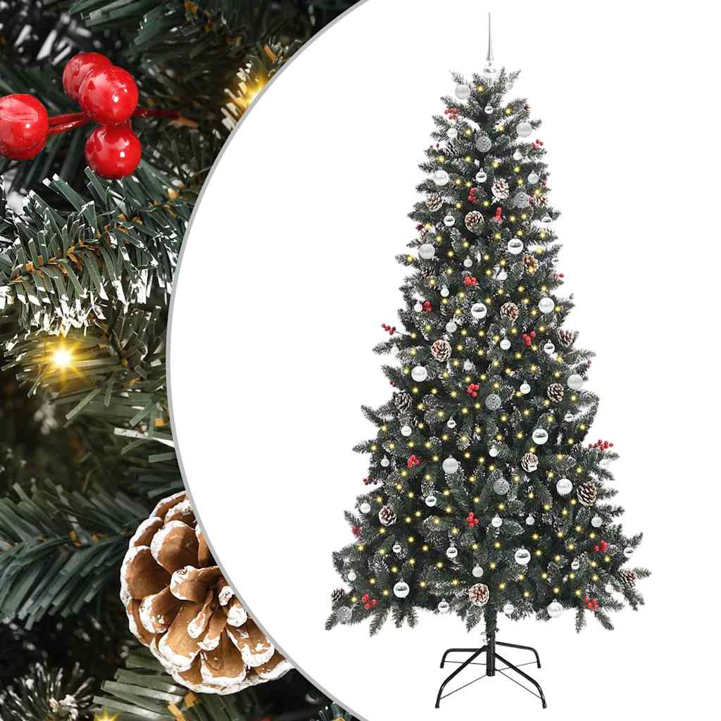 Künstlicher Weihnachtsbaum Grün 240 cm PVC, Plastik und Stahl
