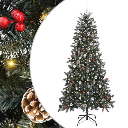 Künstlicher Weihnachtsbaum Grün 240 cm PVC, Plastik und Stahl