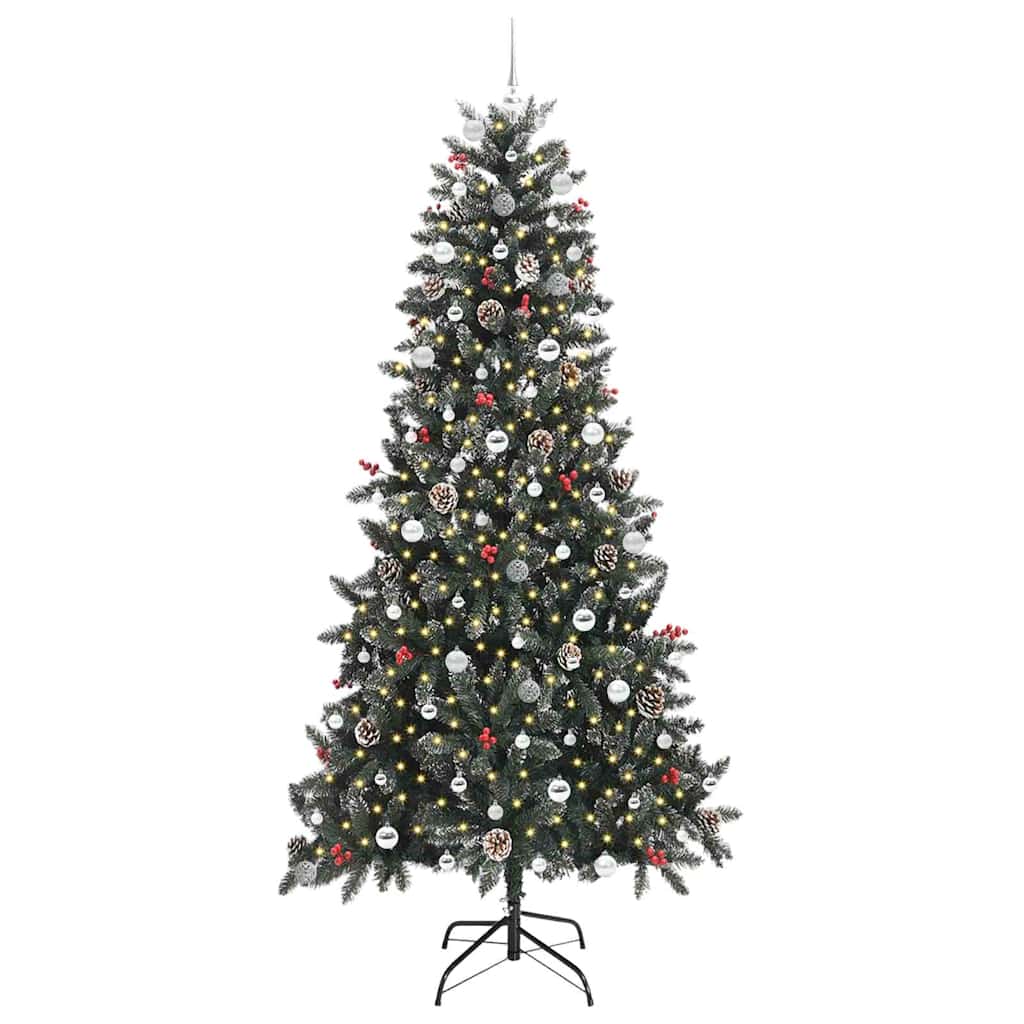Künstlicher Weihnachtsbaum Grün 240 cm PVC, Plastik und Stahl