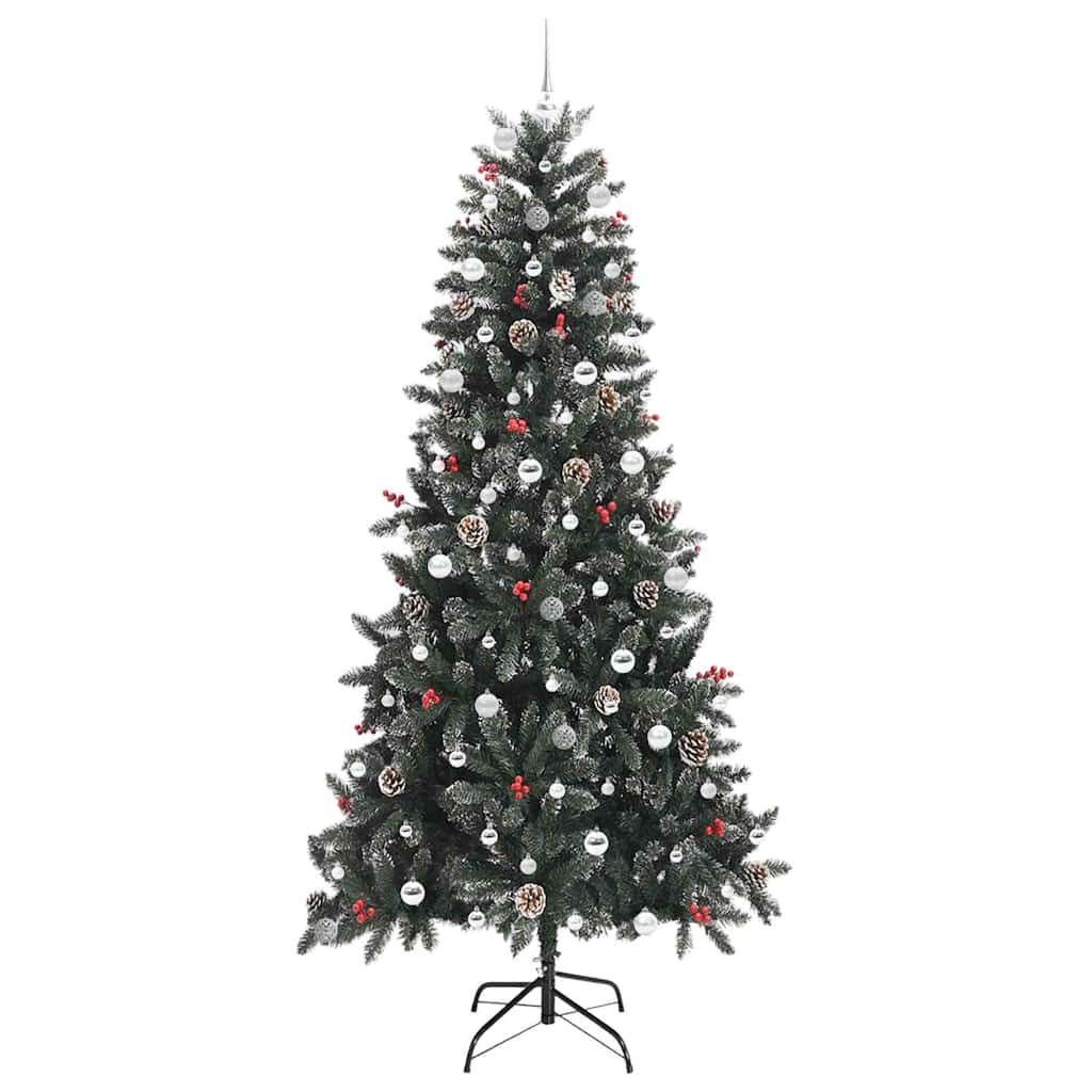 Künstlicher Weihnachtsbaum Grün 240 cm PVC, Plastik und Stahl