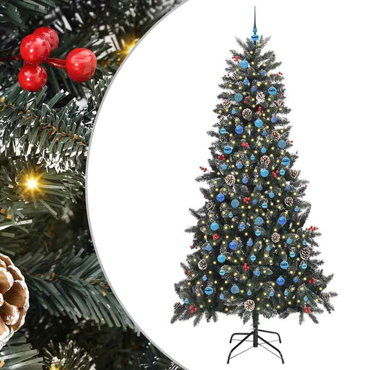 Künstlicher Weihnachtsbaum Grün 240 cm PVC, Plastik und Stahl