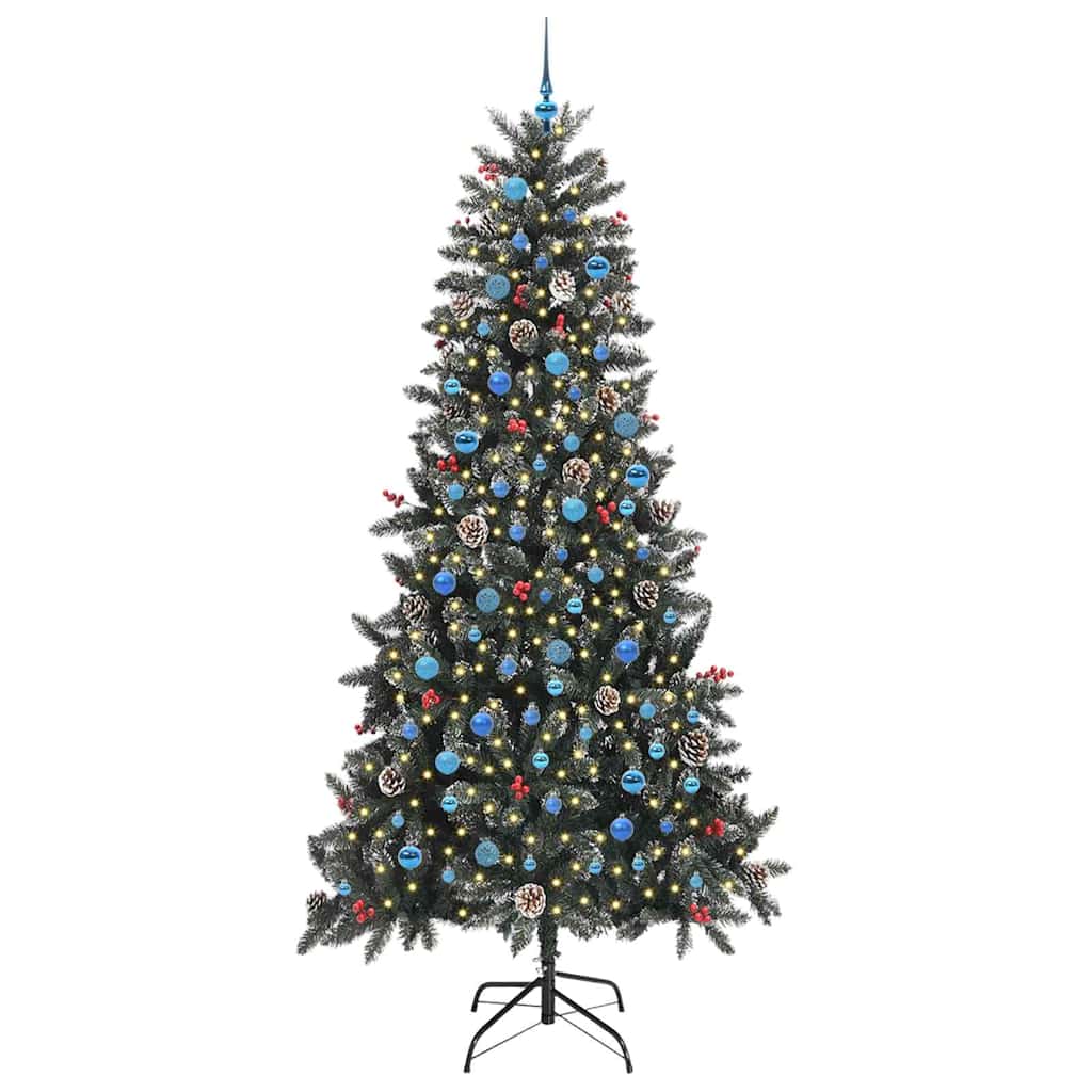 Künstlicher Weihnachtsbaum Grün 240 cm PVC, Plastik und Stahl